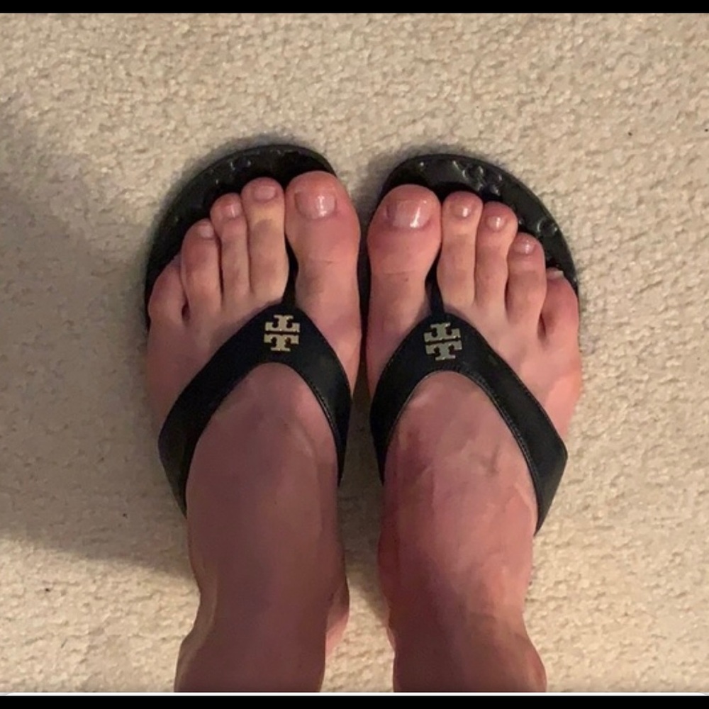 Tory Burch Thora Patent Calf flip flop sandals